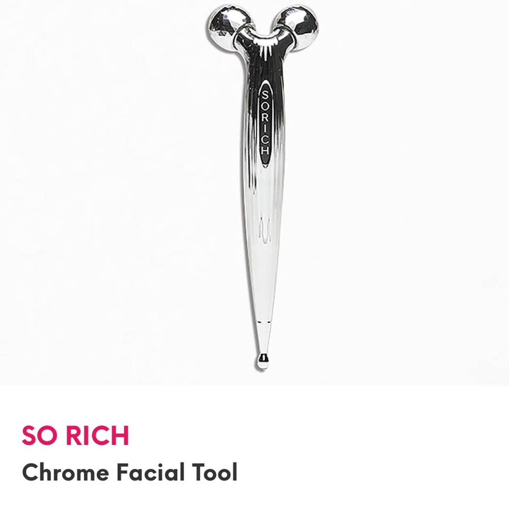 SO RICH Silver Chrome Facial Tool
